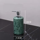 GobekUsa Green Marble Bathroom Set: Dispenser, Dish, Holder, Tissue Box & Accessories