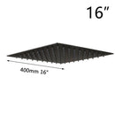 GobekUsa 8-20" Black Ultra-thin Rain Shower Head for Bathroom Square Rainfall Faucet