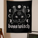 GobekUsa Cat Witchcraft Black Tapestry Wall Hanging Baphomet Occult Home Decor