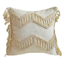 GobekUsa Boho Style Tufted Tassles Cotton Linen Cushion Cover for Home Sofa Bed