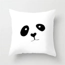 GobekUsa Black White Flocking Pillowcase 45*45cm Fashion Living Room Sofa Cushion