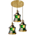 GobekUsa Glass Copper Pendant Light with Wood Knob Switch: Modern Nordic LED Hanging Lamp