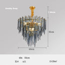 GobekUsa Art Deco Glass Iron LED Chandelier for Dinning Room