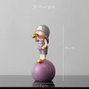 GobekUsa Bubble Gum Blowing Character Statue for Modern Home Decor