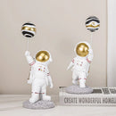 GobekUsa Astronauts Figurines Gold Tabletop Decoration Creative Spaceman Figures