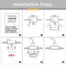 GobekUsa Adjustable LED Ceiling Downlight Frame with GU10/MR16 Holder for Spot Lighting