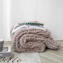 GobekUsa Cozy Chenille Chunky Knit Blanket - Soft Decorative Throw for Bed, Sofa, Living Room - Summer Quilt or Rug Alternative