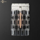 GobekUsa Crystal Wall Sconce Lamp: Modern Art Deco Square Design for Home Interior