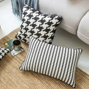 GobekUsa Hounds Tooth Cushion Cover, Durable Canvas Pillowcase for Sofa Bed, 45x45cm/35x55cm