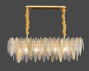 GobekUsa LED Glass Metal Leaf Chandelier: Luxury Postmodern Lighting for Home Decor, Bedroom, Living Room