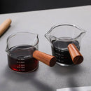 GobekUsa Glass Espresso Milk Jug With Handle: Heat-resisting, Double/Single Mouth, Glass Scale Measure Mugs