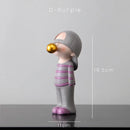 GobekUsa Bubble Gum Blowing Character Statue for Modern Home Decor