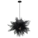 GobekUsa Gauze Flower Chandeliers: Modern Nordic Mesh Pendant Light for Bedroom, Living, Children's Room