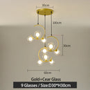 GobekUsa Glass Ball Pendant Light | Modern Nordic G9 LED Lamp for Living Room & Bedroom