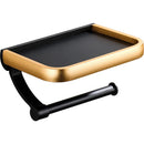 GobekUsa Black Tissue Paper Holder with Phone Stand - Toilet Roll Rack & Storage Box