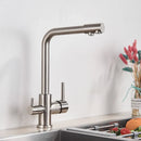 GobekUsa Black Kitchen Faucet with Rotatable Water Purification Feature