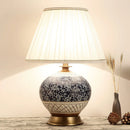 GobekUsa Chinese Style Ceramic Copper Table Lamp for Living Room & Bedroom
