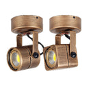 GobekUsa Industrial Mini Ceiling Spotlights - Retro Adjustable Bronze Lamps