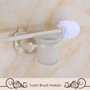 GobekUsa Aluminum Bath Hardware Set: Shelf, Towel Rack, Paper Holder, Brush Holder, Hooks