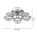 GobekUsa Crystal LED Ceiling Chandelier for Modern Living Room Decor Luxe Lighting Fixtures