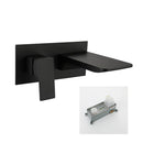 GobekUsa Blanoir Solid Brass In-Wall Black and Brushed Gold Basin Faucet Mixer Tap