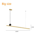 GobekUsa Linear LED Gold Pendant Light for Island, Restaurant, Bar - Nordic Designer Style