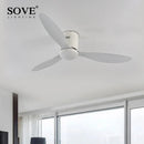 GobekUsa Low Floor Modern LED Ceiling Fan with Remote Control, Quiet Operation