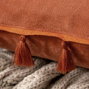 GobekUsa Fringed Tassel Velvet Pillowcase 50x50cm/30x50cm in Popular Light Colors