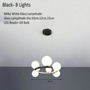 GobekUsa Glass Chandelier Lamp Kitchen Island Hanging Light Black Gold Silver G9 LED