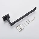 GobekUsa Black Bathroom Accessories Set: Robe Hook, Towel Rail, Shelf, Paper Holder