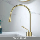 GobekUsa Gold Brass Marble Basin Faucet Hot Cold Sink Mixer Tap