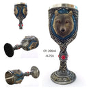 GobekUsa Dragon Skull Goblet: Gothic Resin Stainless Steel Wine Glass for Cocktail Bar Party