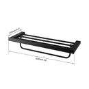 GobekUsa Black Matte Stainless Steel Bathroom Hardware Set: Paper Holder, Toothbrush Holder, Towel Bar & Accessories