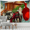 GobekUsa Christmas Fireplace Tapestry Wall Hanging Home Decor