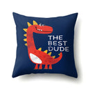 GobekUsa Dino Baby Pillowcase: Cute Dino Drive Car Letter Cushion Cover for Bedroom Decor