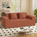 Boucle Chenille Cloud Sofa Bed — Convertible 3-Seat with Removable Pillows