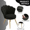 Velvet Swivel Accent Chair with Gold Metal Legs — Modern Dining & Living Room Seat