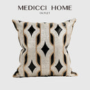 GobekUsa Leather Patch Embroidery Cushion Cover: Modern Luxury Pillow Case for Sofa