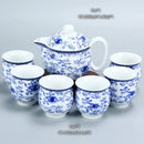 GobekUsa Dragon Teapot Tea Set, Porcelain Kung Fu Teaware for Puer Oolong Ceremony