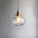 GobekUsa Brass Pumpkin LED Pendant Light - Japanese Style Bedroom Suspension