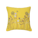 GobekUsa Dandelion Floral Yellow Pillow Cover for Home Decor