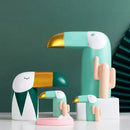 GobekUsa Bird Figurine: Modern Resin Toucan Statue for Home Office Decor & Phone Holder