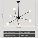 GobekUsa LED Metal Chandeliers for Living Room - Stylish Ceiling Light for Home Decor