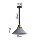 GobekUsa Industrial Gray Pendant Light with LED for Living Room, Foyer - Modern Luminaire