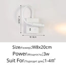 GobekUsa LED Bedside Wall Lamp with USB Port & Switch - Modern Nordic Design