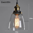 GobekUsa Industrial Glass Pendant Light for Modern Home Decor