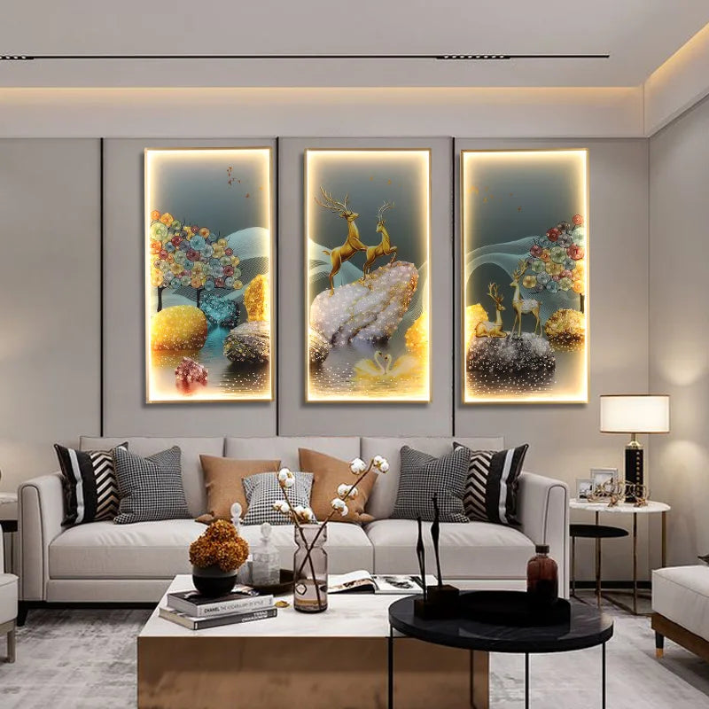 GobekUsa Landscape Painting LED Wall Sconces Suite, photo 4 of 12