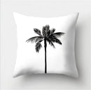 GobekUsa Black White Flocking Pillowcase 45*45cm Fashion Living Room Sofa Cushion