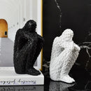 GobekUsa Golden Man Thinker Abstract Sculpture Statue for Home Decor