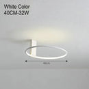 GobekUsa LED Round Ceiling Lamp Scandinavian Design White Black Gold Metal Aluminum